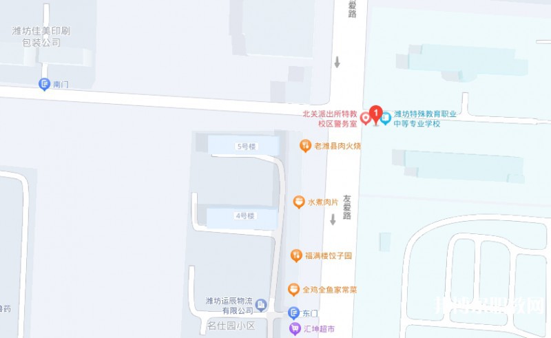 濰坊市自強職業中等專業學校地址，乘車路線