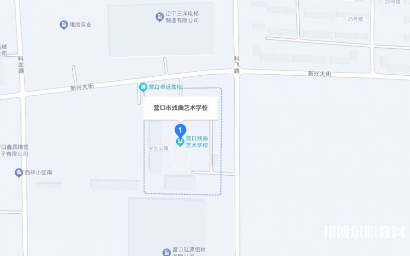 營口市戲曲學校地址，乘車路線